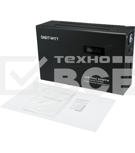 Стабилизатор напряжения Smartwatt AVR Triac 5000TW 5000ВА черный