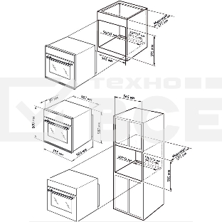Встраиваемый духовой шкаф Kuppersberg HO 615 B, High-Tech, объем 73 л, 10 режимов, сенсорное управление, дисплей, таймер, 6 авто программ, гидролизная очистка, телескопические направляющие на одном уровне, поддержание температуры, блокировка от детей, Sof