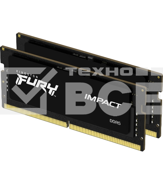 Оперативная память Kingston Fury Impact, DDR5, 32GB (2x16GB), 6000MHz, CL38, ECC SO-DIMM