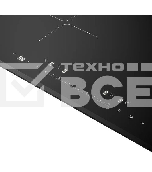 Варочная панель Kuppersberg/Варочная панель Kuppersberg, индукция, High-Tech, 9 уровней мощности, inverter, таймер, пауза, Booster, автоматическое отключение, слайдерное управление, поддержание тепла, черный