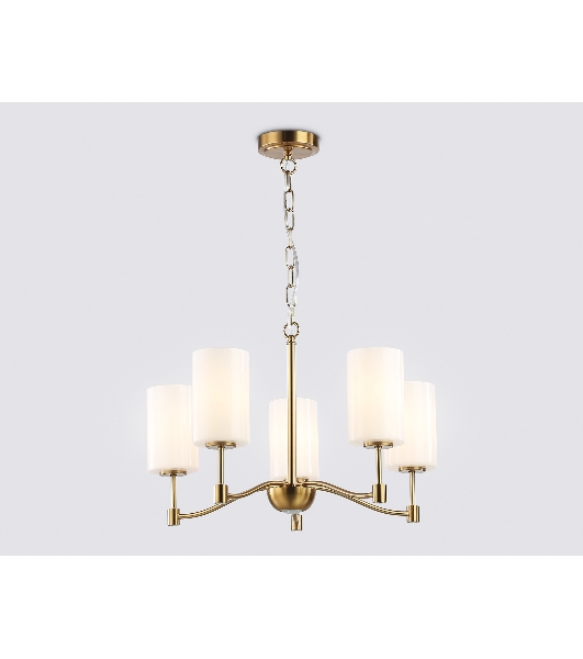 Люстра Ambrella light LH56051/5 BS/FR латунь/белый матовый E14*5 max 40W D590*950