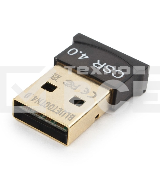 Адаптер Bluetooth Gembird, BTD-MINI5, ультратонкий корпус, v.4.0, 50 метров, до 24 Мбит/сек, USB