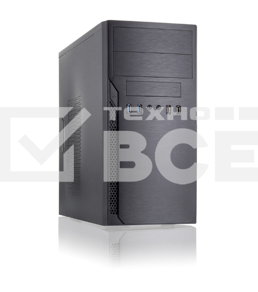 Компьютерный корпус с блоком питания 450Вт. Case Foxline mATX, 450W, 2xUSB 3.0, 2xUSB 2.0, powercord