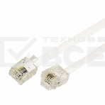 Телефонный шнур Rexant удлинитель RJ-11(6P-4C), длина 7 метров, белый, фото 1