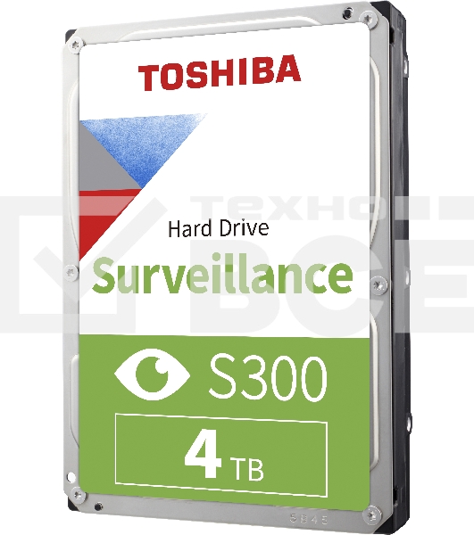 Жесткий диск Toshiba HDD  SATA3 4Tb Surveillance S300 (SMR) 5400  256Mb  (analog HDWT740UZSVA)