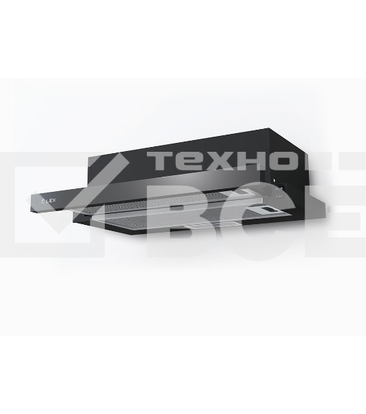Вытяжка встраиваемая LEX HUBBLE G 600 BLACK  570м3/час LED лампы