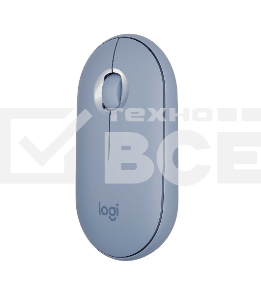 Мышь беспроводная Logitech Pebble M350 серый, 1000 dpi, радиоканал, Bluetooth, USB, кнопки - 3