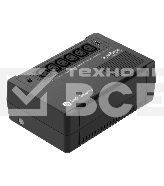 Источник бесперебойного питания Systeme Electriс Back-Save, 800VA/480W, 230V, Line-Interactive, AVR, 6xC13 Outlets, USB charge(type A), USB