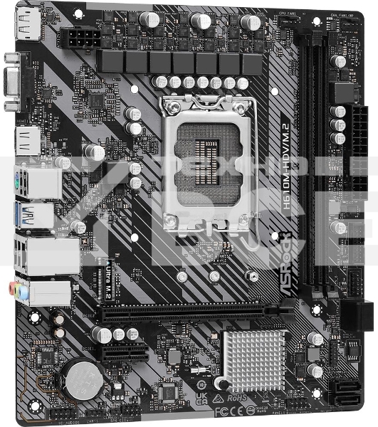Материнская плата ASRock H610M-HDV/M.2 R2.0, LGA 1700, Intel H610, 2xDDR4, 4xSATA, 1xM.2, 1xPCIe 4.0 x16, 1xPCIe x1, 1xDP, 1xHDMI, 1xVGA, 1x 1Gb LAN, 2xUSB-A 3.2 Gen 1, 4xUSB 2.0, 3x3.5 мм, 7.1, mATX