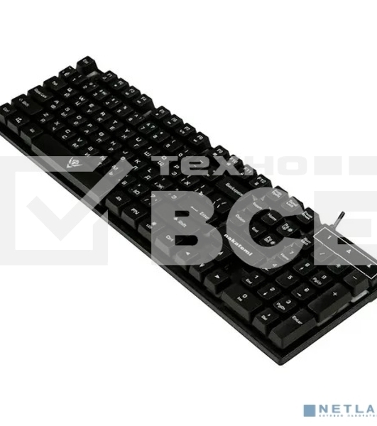 Клавиатура проводная KG-23U BLACK Nakatomi Gaming - игровая с RGb-подсветкой, USB, черная
