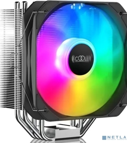 Кулер PCCooler GI-Paladin 400 ARGB S115X/1200/AM4 (24 шт/кор, TDP 200W, 130мм PWM ARGB FAN, 4 тепловые трубки 6мм, 800-1600RPM, 18-28,6dBa)