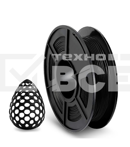 Филамент NVPRINT TPU Black для 3D печати диаметр 1.75мм  длина 165 метров  масса 0,5 кг