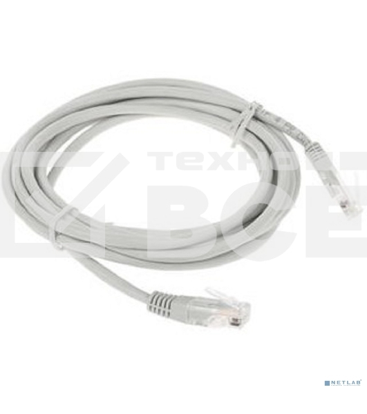 Патч-корд медный UTP Cablexpert PP10-3M кат.5e, 3м, литой, многожильный (серый)