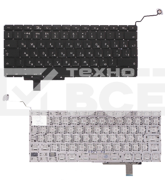 Клавиатура для ноутбука Macbook A1297 черная, большой Enter