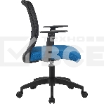 Кресло компьютерное Cactus CS-MC333-BKBL черный, сиденье темно-синий, сетка/ткань, низк.спин. крестов. пластик, пластик черный, фото8