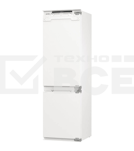 Встраиваемый холодильник Gorenje NRKI517E82WF, полезный объем 244 л, электронное управление, цифровой дисплей, автоматическое размораживание No Frost, быстрое замораживание, интенсивное охлаждение, зона свежести с контролем влажности, инверторный компрессор, энергоэффективность А+