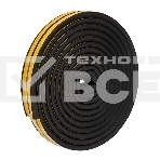 Уплотнитель самоклеящийся, черный, D-профиль 9х7,5мм, для зазоров 3-5мм, упаковка по 6м PROconnect, фото 1