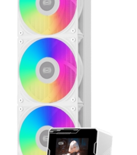 Система охлаждения PCCooler GT360 ARGb Display WH (310W, 360мм, LED temp., белый, ARGb/Fans: 3x120мм, 99CFM, 41.5dBA, 3000RPM/Pump 15dBA, 2600RPM, Rad thickness 27мм/S: 1851, 1700, 1200, 115X, AM5, AM4)