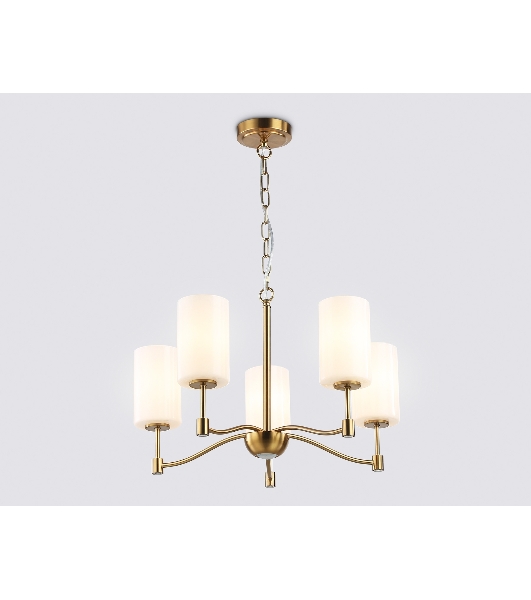 Люстра Ambrella light LH56051/5 BS/FR латунь/белый матовый E14*5 max 40W D590*950