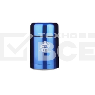 Термос Арктика 302-750 синий, широкое горло 0,75 л для супа и еды, холод/тепло 18 ч