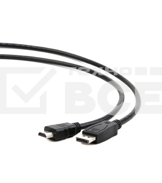 Кабель DisplayPort-HDMI Gembird/Cablexpert 3м, 20M/19M, черный, экран, пакет(CC-DP-HDMI-3M)