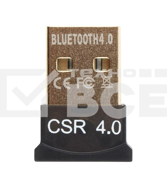 Адаптер Bluetooth Gembird, BTD-MINI5, ультратонкий корпус, v.4.0, 50 метров, до 24 Мбит/сек, USB
