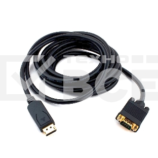 Кабель DisplayPort->VGA Cablexpert CCP-DPM-VGAM-10, 3м, 20M/15M, черный, экран, пакет