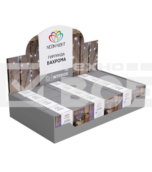 Гирлянда Айсикл NEON-NIGHT (255-009)(бахрома) светодиодный, 1,8 х 0,5 м, прозрачный провод, 230 В, диоды RGB