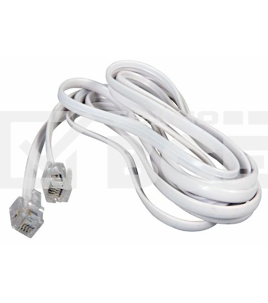 Телефонный шнур Rexant удлинитель RJ-11(6P-4C), длина 7 метров, белый