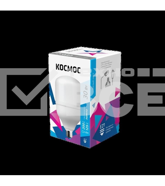 Лампа светодиодная HВтLED 30Вт 220В E27 4500К Космос LksmHWLED30WE2745