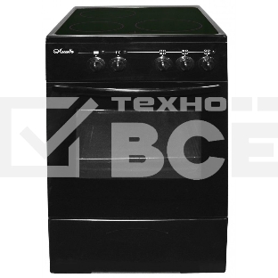 Плита электрическая Лысьва EF3001MK00 черный, конфорок 3 электрических, духовка 57 л, 50 см x 84 см x 60 см