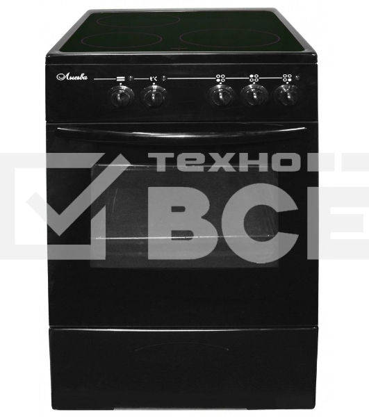 Плита электрическая Лысьва EF3001MK00 черный, конфорок 3 электрических, духовка 57 л, 50 см x 84 см x 60 см