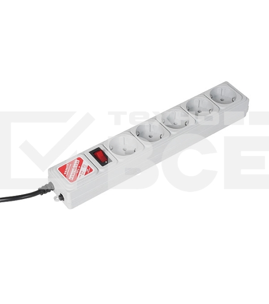 Сетевой фильтр Powercube SPG-B-15 5м (5 розеток) серый (коробка)