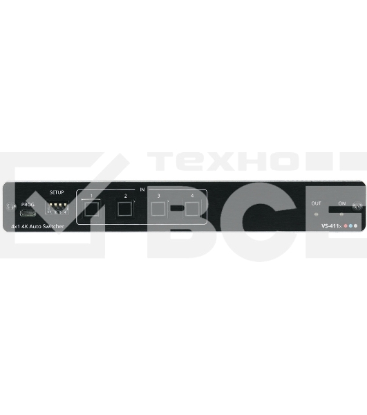 Коммутатор Kramer Electronics VS-411X 4х1 HDMI с автоматическим переключением; коммутация по наличию сигнала, поддержка 4K60 4:4:4, деэмбедирование аудио