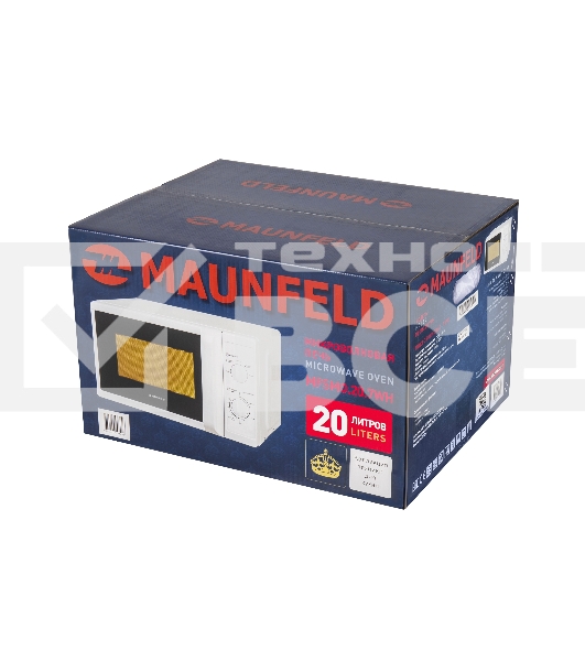Микроволновая печь Maunfeld MFSMO.20.7WH белый, 20 л, 700 Вт, переключатели - поворотный механизм
