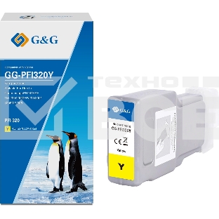 Картридж струйный G&G GG-PFI320Y (PFI-320Y) желтый (300 мл) для Canon imagePROGRAF TM-200/200MFP/205/300/300MFP/305
