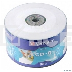 Диск CD-R Verbatim 80min, 700mb, 52x Shrink/50 Ink Print 43794, фото2