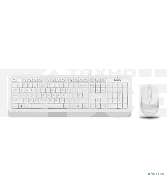 Клавиатура + мышь A4Tech Fstyler F1010 клав:белый/серый мышь:белый/серый USB Multimedia