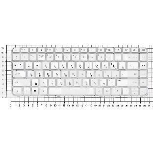 Клавиатура для ноутбука HP Pavilion G4-2000 белый без рамки