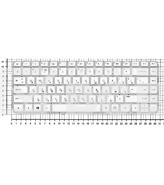 Клавиатура для ноутбука HP Pavilion G4-2000 белый без рамки