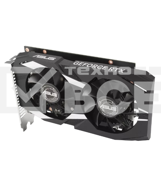 Видеокарта Asus DUAL-RTX3050-O6G NVIDIA GeForce RTX 3050 6Gb 96bit GDDR6 PCI-E 4.0 1507/14000 DVIx1 HDMIx1 DPx1 HDCP Ret