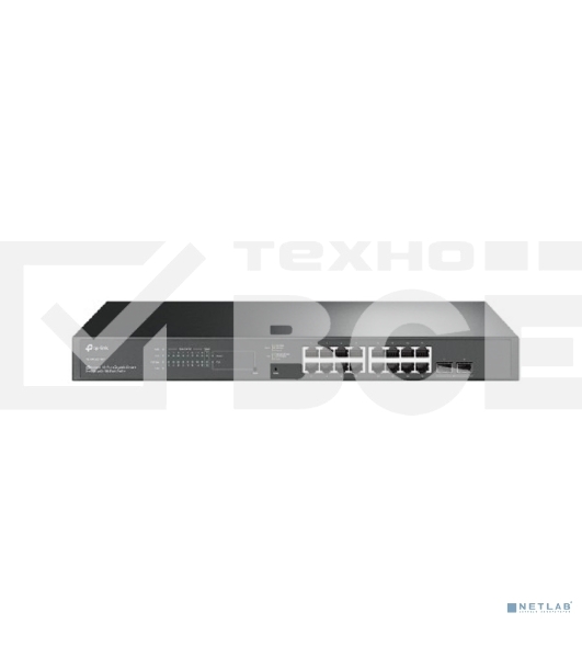 Коммутатор TP-Link TL-SG2218P JetStream Smart с 16 гигабитными портами PoE+ и 2 гигабитными портами SFP