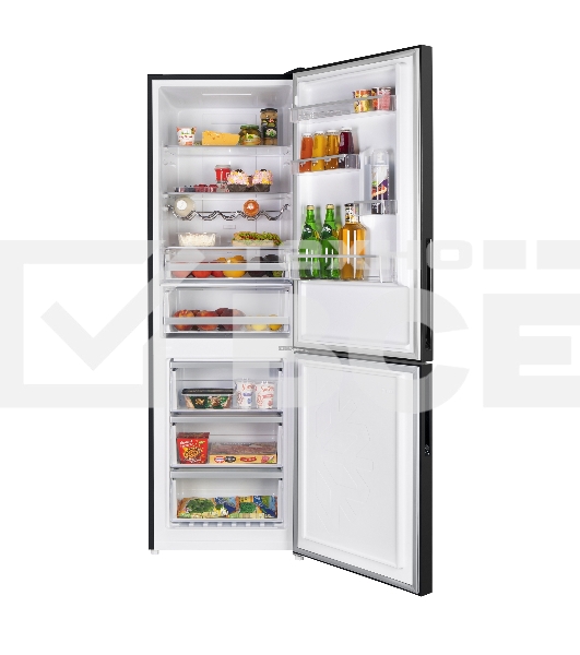Холодильник Maunfeld MFF185NFB Inverter черный двухкамерный инвертор 240/100л морозилка снизу, No Frost