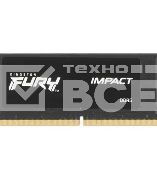 Оперативная память Kingston Fury Impact, DDR5, 16GB (1x16 GB), 5600 MHz, CL40, SO-DIMM