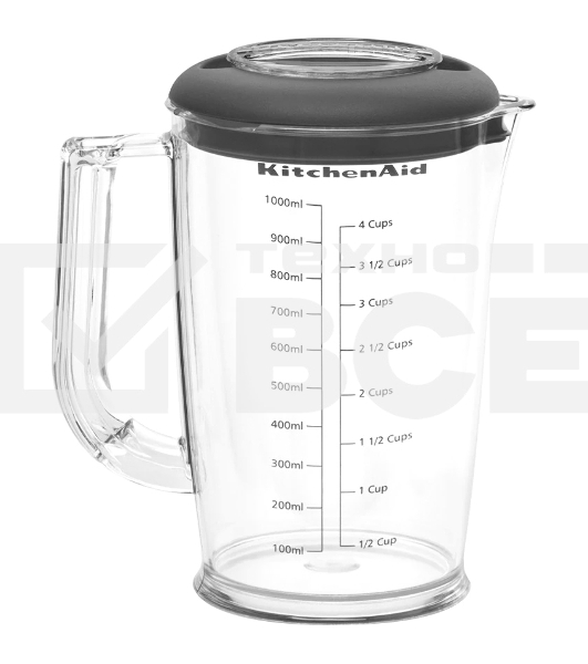 Погружной блендер KitchenAid 5KHBV83EBM с аксессуарами, матовый черный