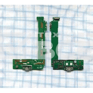 Разъем Micro USB для Microsoft 535 Dual (плата с системным разъемом, микрофоном и шлейфом)