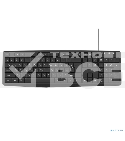 Клавиатура проводная CBR KB 115 USB, 104 кл., офисн., 1,8 м, резиновые ножки