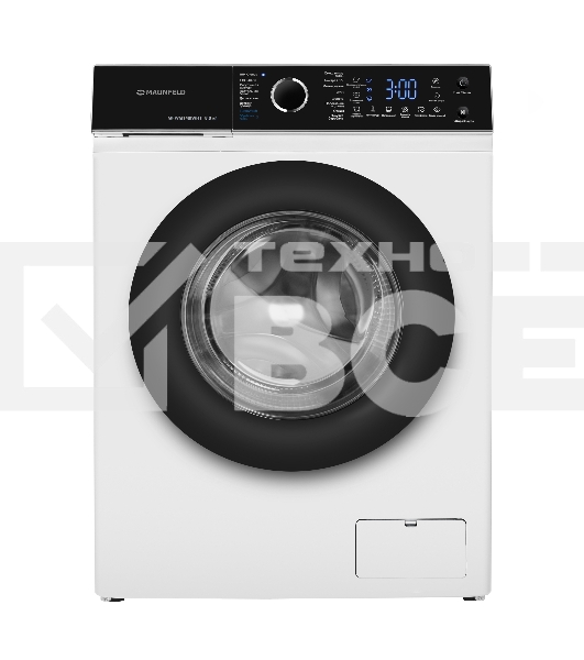 Стиральная машина c инвертором и паром Maunfeld MFWM148IWHT белый, загрузка фронтальная 8 кг, 1400 об/мин, класс: A+++