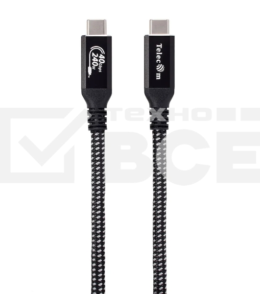 Кабель USB4 TypeCM/CM 8K@30Hz, 40GBps, PD 240W, медь Telecom 2м <TUS840-2M>