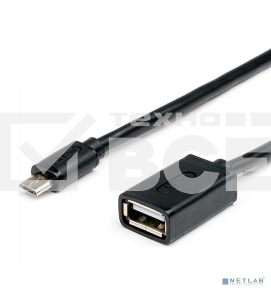 Кабель OTG USB 2.0 ExeGate EX-OTG-USB2-AFmicroBM5P-0.15 (AF/microBm 5P, 0,15м)